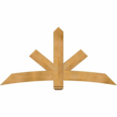 Ekena Millwork Alberta Rough Sawn Timber Gable Bracket, Western Red Cedar, 72"W x 36"H x 4"D x 6"F, 12/12 Pitch GBW072X36X0406ALB00RWR
